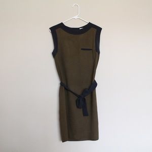 Lacoste Olive Green Sporty Chic Shift Dress